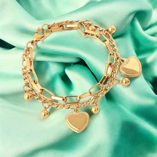 Heart Shape Chain Bracelet